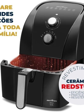 Fritadeira Air Fryer Britânia 5,5L 1500W BFR50 Redstone 127V