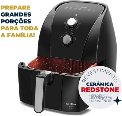 Fritadeira Air Fryer Britânia 5,5L 1500W BFR50 Redstone 127V