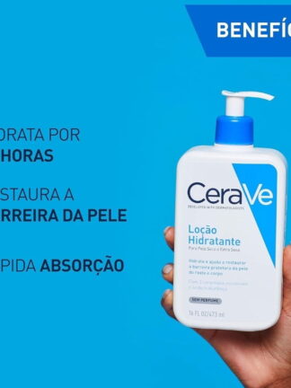CeraVe, Loção Hidratante Corporal, com textura Fluida e Ácido Hialurônico