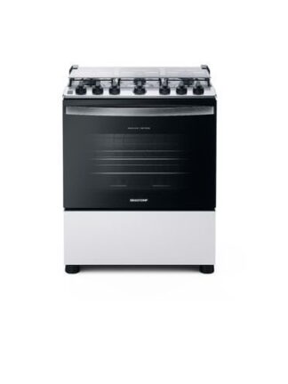 Fogão Brastemp 6 Bocas Branco Com Botões Removíveis E Exclusivo Aro Protetor - BFS6NCB • BIVOLT