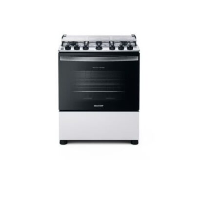 Fogão Brastemp 6 Bocas Branco Com Botões Removíveis E Exclusivo Aro Protetor - BFS6NCB • BIVOLT