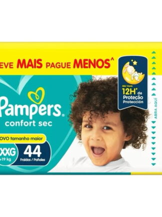Fralda Descartável Infantil Pampers Confort Sec Xxxg + De 19kg 44 Unid
