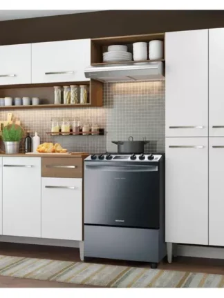 Armário de Cozinha Compacta Rustic/Branco