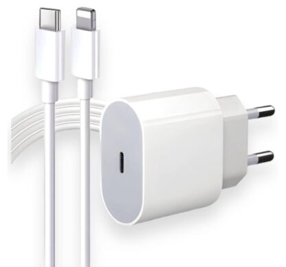 Cabo Usb-C-Lightning + Fonte Carregador 25W Turbo Compatível iPhone X Xr SE 11 12 13 14 Premium LAGUS IMP.