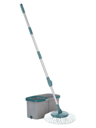 Mop Giratório Duas Águas, Balde 3 litros com cesto plastic, MOP7504, Flash Limp