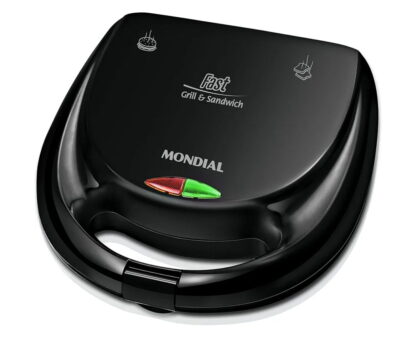 Sanduicheira Fast Grill e Sandwich, Mondial, Preto, 750W, 110V - S-12