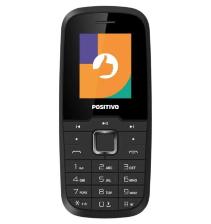 Celular Positivo P26, Tela 1,8", Câmera traseira QVGA, 31MB RAM 32MB, Bluetooth, Rádio FM - Preto