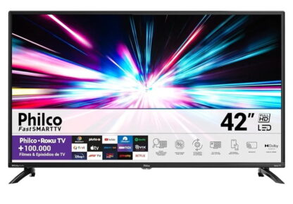 Smart TV 42” Philco PTV42G6FR2CPF Roku TV LED Dolby Áudio