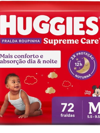 Huggies Fralda Roupinha Supreme Care M 72 Un