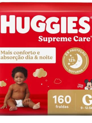 Huggies, Fralda Supreme Care, G, 160 fraldas