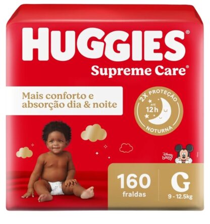 Huggies, Fralda Supreme Care, G, 160 fraldas