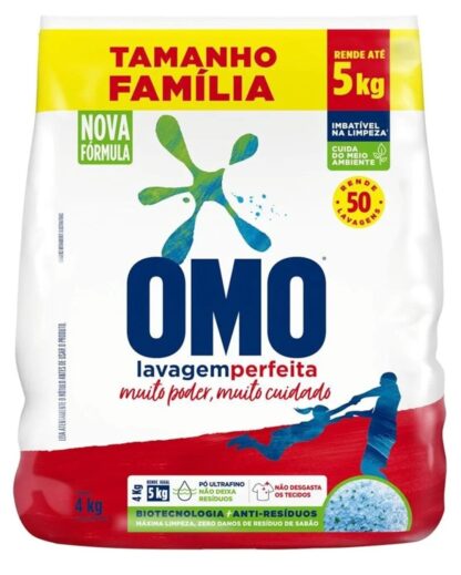OMO Sabão Em Pó Lavagem Perfeita Pacote Família - 4 Kg