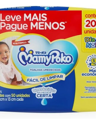 MamyPoko Lenços Umedecidos Dia&Noite 200 Unidades
