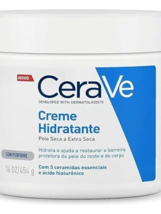 CeraVe, Creme Hidratante Corporal, com textura Cremosa e Ácido Hialurônico, 454g,