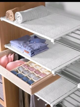 Indicado Ajustável Organizador Do Armário De
Armazenamento Prateleira Space-Saving Cozinha