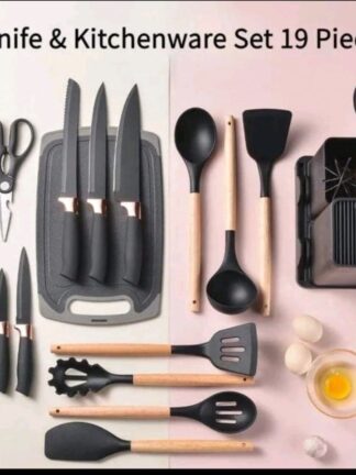 Jogo De Talheres Conjunto Faqueiro Utensílios
Cozinha 19 Peças De Silicone