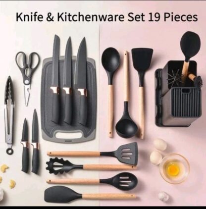 Jogo De Talheres Conjunto Faqueiro Utensílios
Cozinha 19 Peças De Silicone