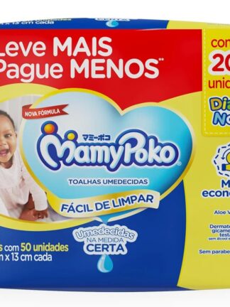 MamyPoko Lenços Umedecidos Dia&Noite 200 Unidades