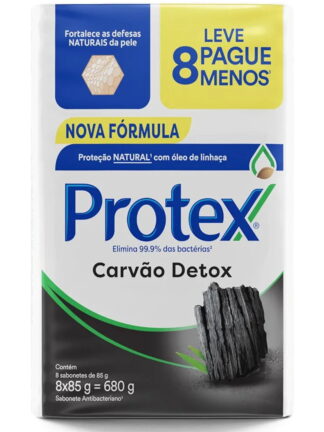 Sabonete em Barra Protex Carvão Detox 8 unid