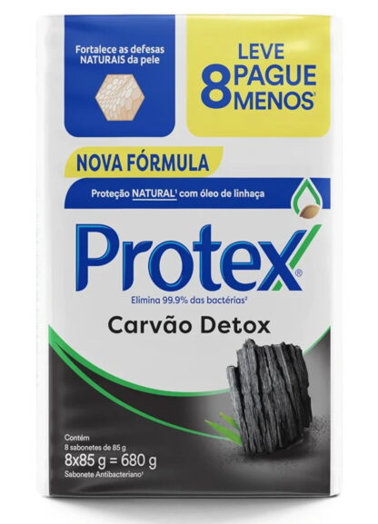Sabonete em Barra Protex Carvão Detox 8 unid
