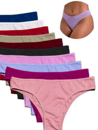 Kit 5 calcinhas tanga algodão