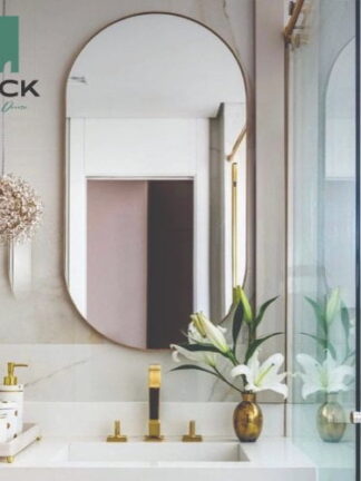 Espelho decorativo Adnet oval 76x43