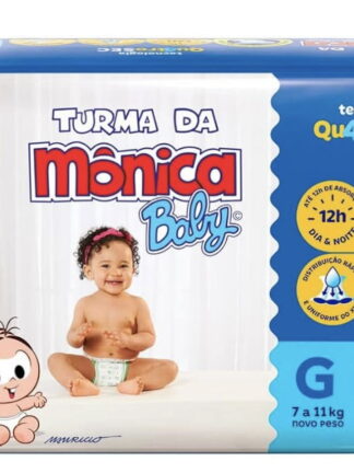 Fralda Turma da Mônica Baby Mega G 44 Unidades
