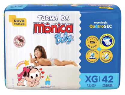 Fralda Turma da Mônica Baby Mega XG 42 Unidades