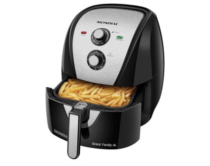 Fritadeira Sem Óleo Air Fryer 6L, Mondial, Preto/Inox, 1900W, 110V - AFN-60-BI