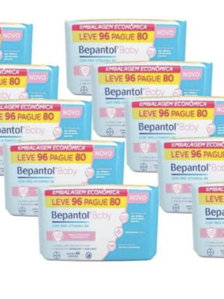 Bepantol Kit 10 Lenços Umedecidos Hipoalergênicos 96un cada
