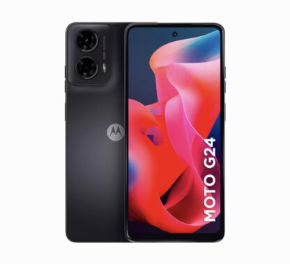 Smartphone Motorola Moto G24 Grafite com 256GB, 8GB RAM Boost, Tela de 6.6", Câmera Dupla, Dolby Atmos, Android 14 e Processador Octa-core