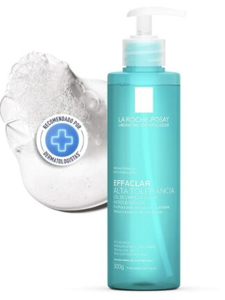 La Roche-posay Effaclar Gel Alta Tolerância. Gel de Limpeza Facial. Limpa a Pele Suavemente Reduzindo a Oleosidade e Eliminando o Brilho. Limpeza Facial. Pele Oleosa e Sensível. Caprylyl Glycol, Glicerina, PCA de Zinco 300g
