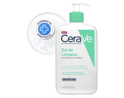 CeraVe, Gel de Limpeza Facial para pele oleosa, com Ácido Hialurônico e Niacinamida