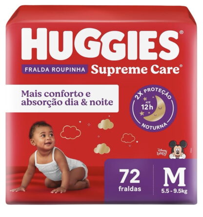 Huggies Fralda Roupinha Supreme Care M 72 Un