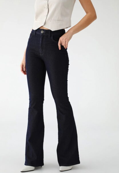 Calça Jeans Forum Flare Lisa Azul-Marinho