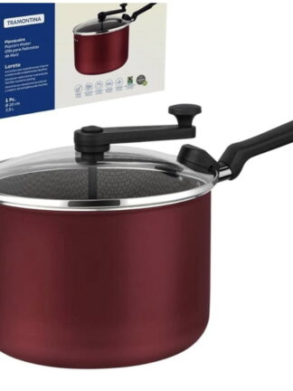 Tramontina PIPOQUEIRA 20CM 3,5L LORETO VERMELHO - ALUMINIO COM REVESTIMENTO ANTIADERENTE