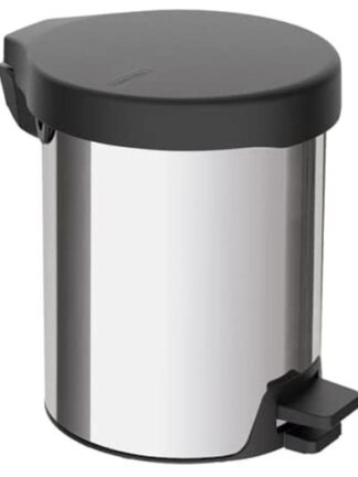Lixeira com Pedal New Tramontina em aço inox com acabamento polido 5 L