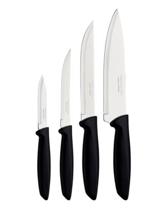 Tramontina JOGO FACAS INOX 4PC PLENUS PRE, Preto