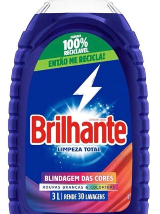 Brilhante Limpeza Total - Lava Roupas Líquido 3L