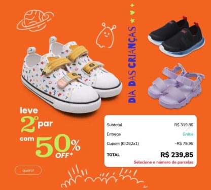Leve o 2º Par
Com 50%OFF*