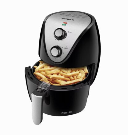 Fritadeira Elétrica Sem Óleo Air Fryer Mondial AF-30 Family Inox IV 3,5l – Preta