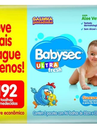 Lenço Umedecido Babysec Pacote Economico 192 folhas
