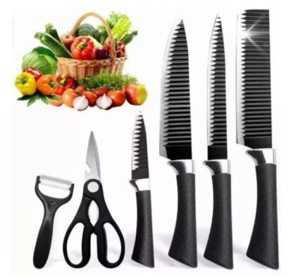 ￼Kit de Facas Churrasco Profissional Antiaderente 6 Peças