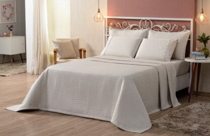 ￼Cobre Leito  Casal 400 Fios King Size kit 03 Peças matelado Liso especial gigante luxo
