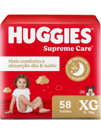 Huggies Fralda Supreme Care XG 58 Un