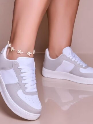 Tênis Feminino Branco Casual Confortavel Leve Solado Macio Runner