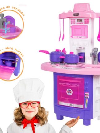 Kit Cozinha Infantil De Brinquedo Completa Sai Água de Verdade