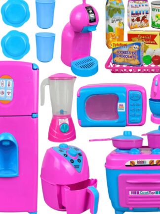 Kit Cozinha Brinquedo Infantil Completo 18 - 70 Peças Geladeira Fogão Comidinhas Eletrodomésticos