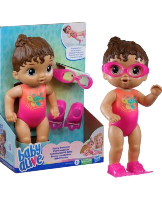 Boneca Baby Alive Sunny Swimmer - Cabelos Castanhos 25 cm - F8141 - Hasbro