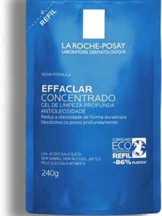 La Roche-posay Effaclar Gel Concentrado. Gel de Limpeza Facial. Limpa a Pele Profundamente Reduzindo a Oleosidade e Lesões Acneica. Limpeza Facial. Pele Oleosa. Ácido Salicílico, LHA, PCA de Zinco.